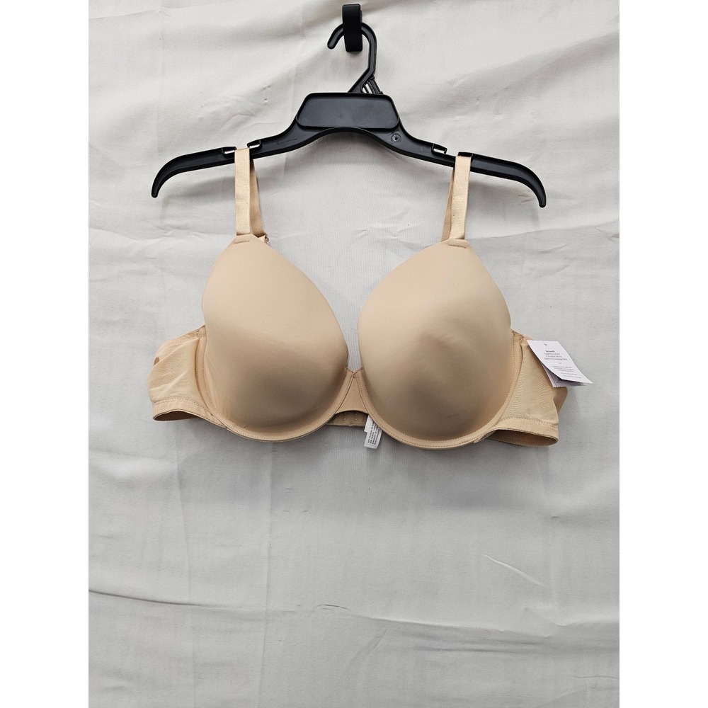 Hunter McGrady Womens Lightly Lined Demi Bra Beige Nylon Blend Casual Size 44C